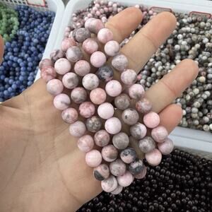 8MM Pink Zebra Bracelet